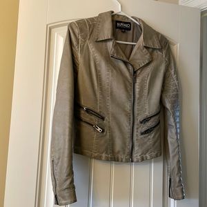 Guess Faux-Leather Moto a jacket